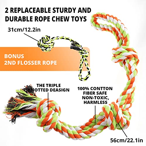 TRSMIMA Spring Pole Rope Toys (Orange)