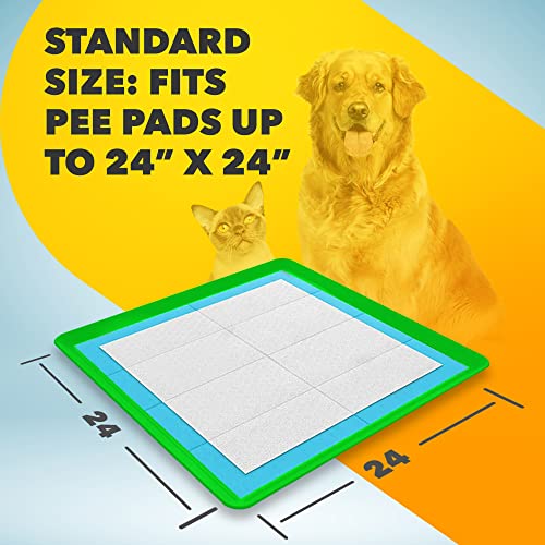 TidyFriend Travel Friendly Dog Pee Pad Holder Fits Up to 24” x 24” Wee Wee Pee Pads (Green / 1 Pack)