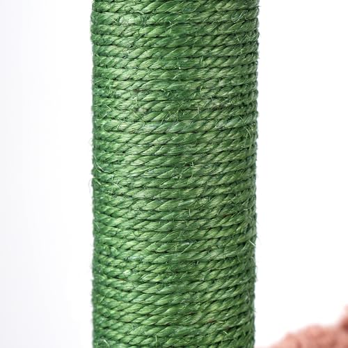 37.4" Cactus Cat Tree Tower with Twin Cat Condos for Indoor Cats (Green / 37.4'')
