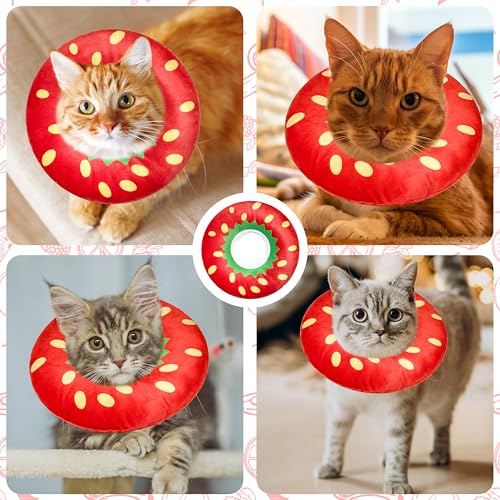 Cat Cone Collar Soft (Strawberry / Large)