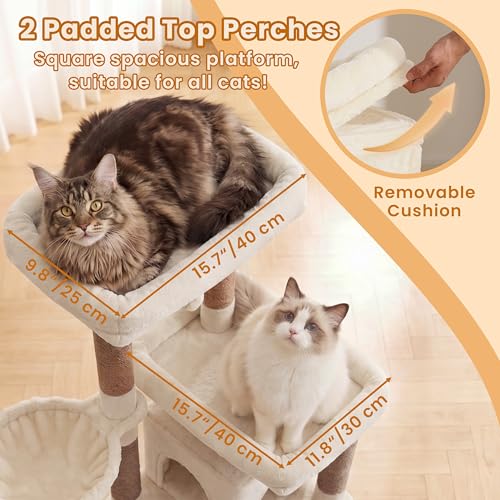 Cat Tree 56" Multi (56 inch / Beige)