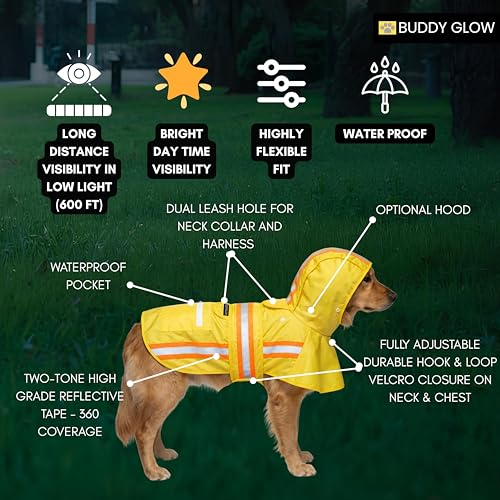 Waterproof Dog Raincoat with Two (Small)