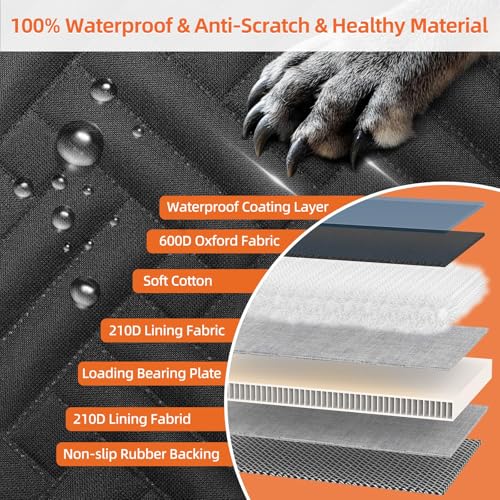 Back Seat Extender for Dogs (BLACK / L - For Car/Mid-Size SUV/Small Truck)