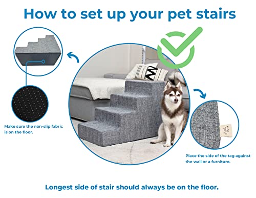 Dog Stairs & Steps (Pale Teal / H: 18 Inches)