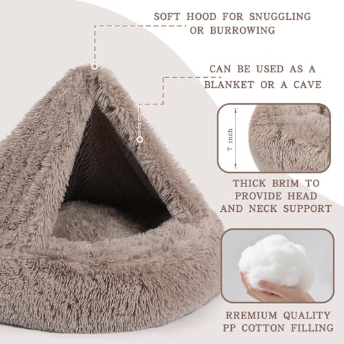 Calming Donut Dog Bed (BeigeBrown / Medium 25.5''x25.5''x9'')