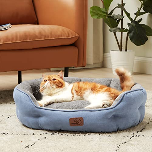 Small Dog Bed Washable (25"L x 21"W x 8"Th / Frost Blue)
