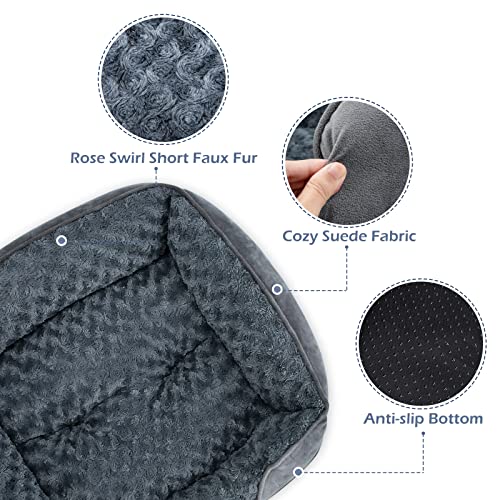 Dog Bed Medium Size Dog (M(25"x 21"x 8") / Grey)