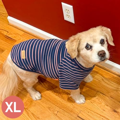 3Pack Dog Sweater with Sleeves Fleece Shirt for Medium Dogs (X-Large (30-50lbs) / 06# 3Pack(Pink+Blue+Stripe))