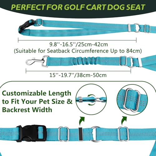Golf Cart Dog Seat Leash (Blue)