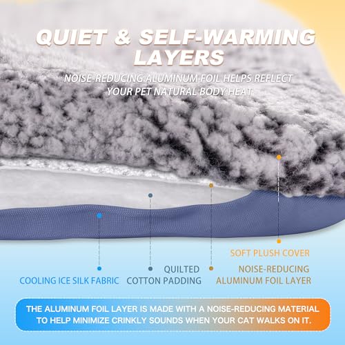 Self Warming Cat Bed (Dark Blue / 24"x36")