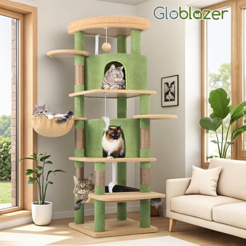 66in Cactus Corner Cat Tree for Indoor Large Cats (66inch / Cactus Green)