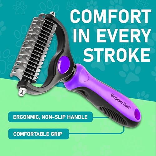 Pet Grooming Brush (Purple / L)