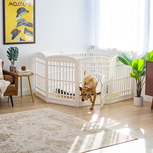 8 Panel Dog Playpen (8 Panel - 34" H / White)