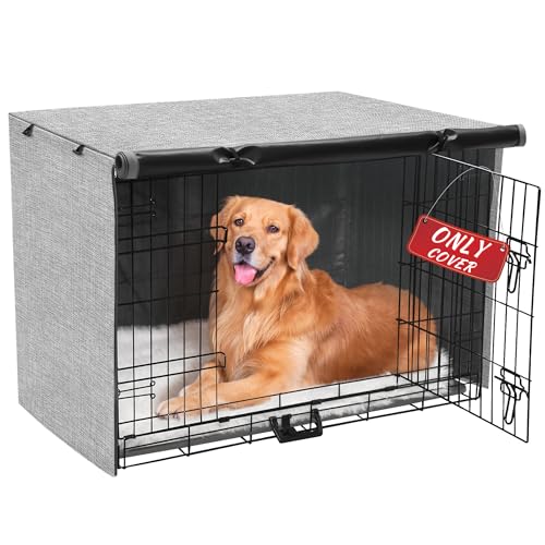 Dog Crate Cover (48.0"L x 30.3"W x 32.3"H / Grey)