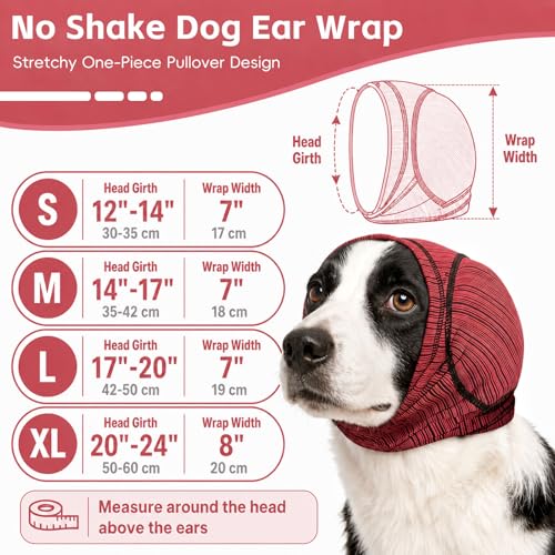 Dog Ear Muffs (Red / Medium(Head Circle:14"-17"))