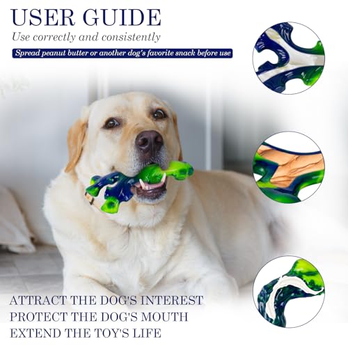 6 Pack Indestructible Dog Toys for Large Breed (Green-6-Pack)