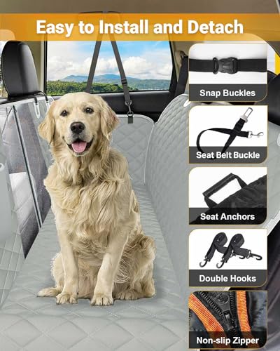 Dog Car Seat Cover (Gray / XL- (60*64 ))