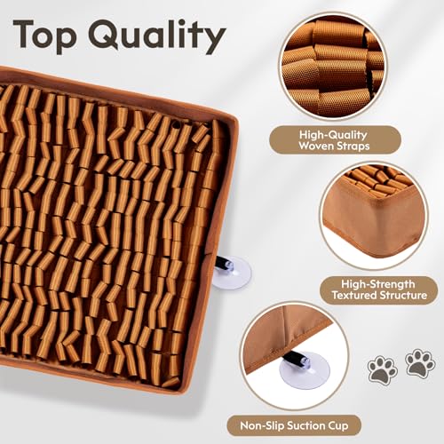 Snuffle Mat for Dogs (Brown / 17" X 15")