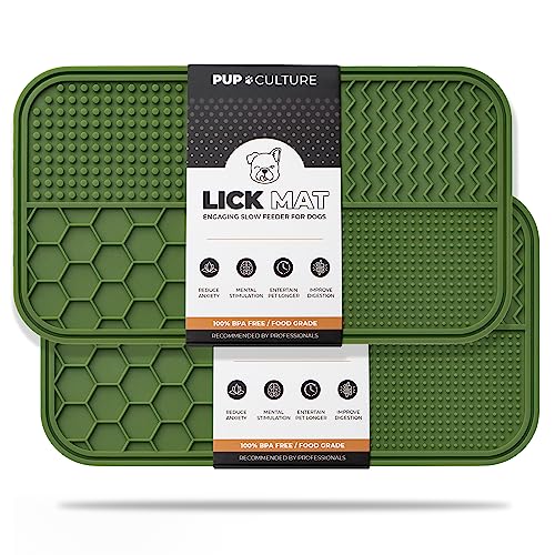 Dog Lick Mat for Dogs (2 Pack / Green)