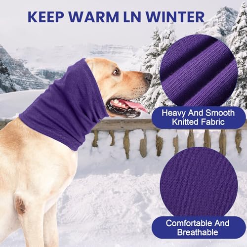 4 Pcs 3 Size Dog Ear Muffs (Pink+Gray+Blue+Purple / 2 Small+Medium+Large)