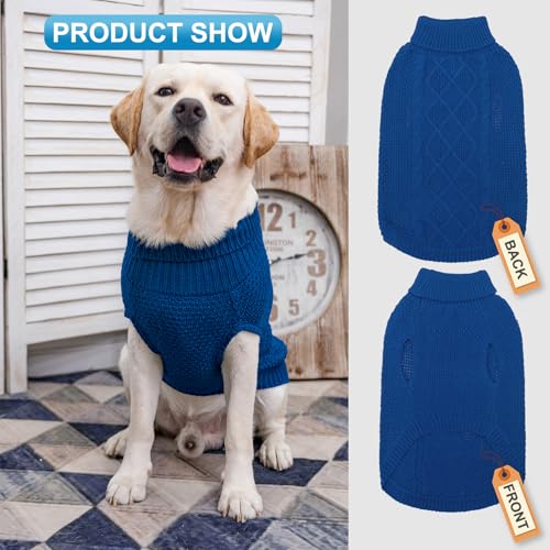 Turtleneck Dog Sweater (Medium / Royal Blue)