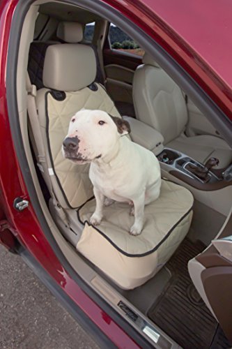 Heavy Duty Front Bucket Seat Cover for Dogs (Tan)