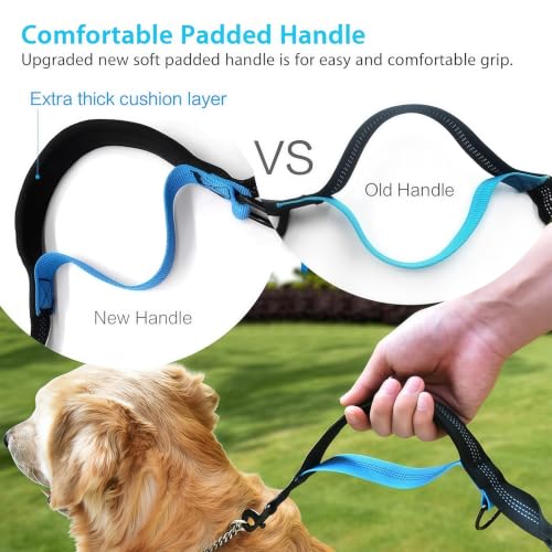 Hands Free Dog Running Leash with Adjustable Waist Belt (Large)
