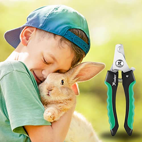 Dog Nail Clippers Professional Pet Nail Clipper Suitable for Cats (Green / Medium to Small pets)