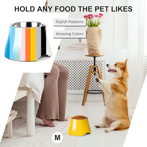 Dog Bowls Cone Friendly Non (Medium(2 Cups) / Yellow)
