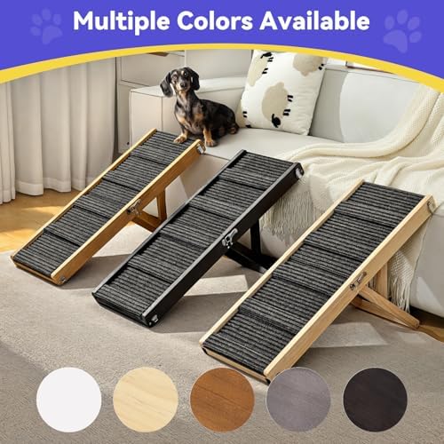 2026 Upgraded Small Dog Ramp for Couch Foldable (C-black / 80×30cm-for couch)