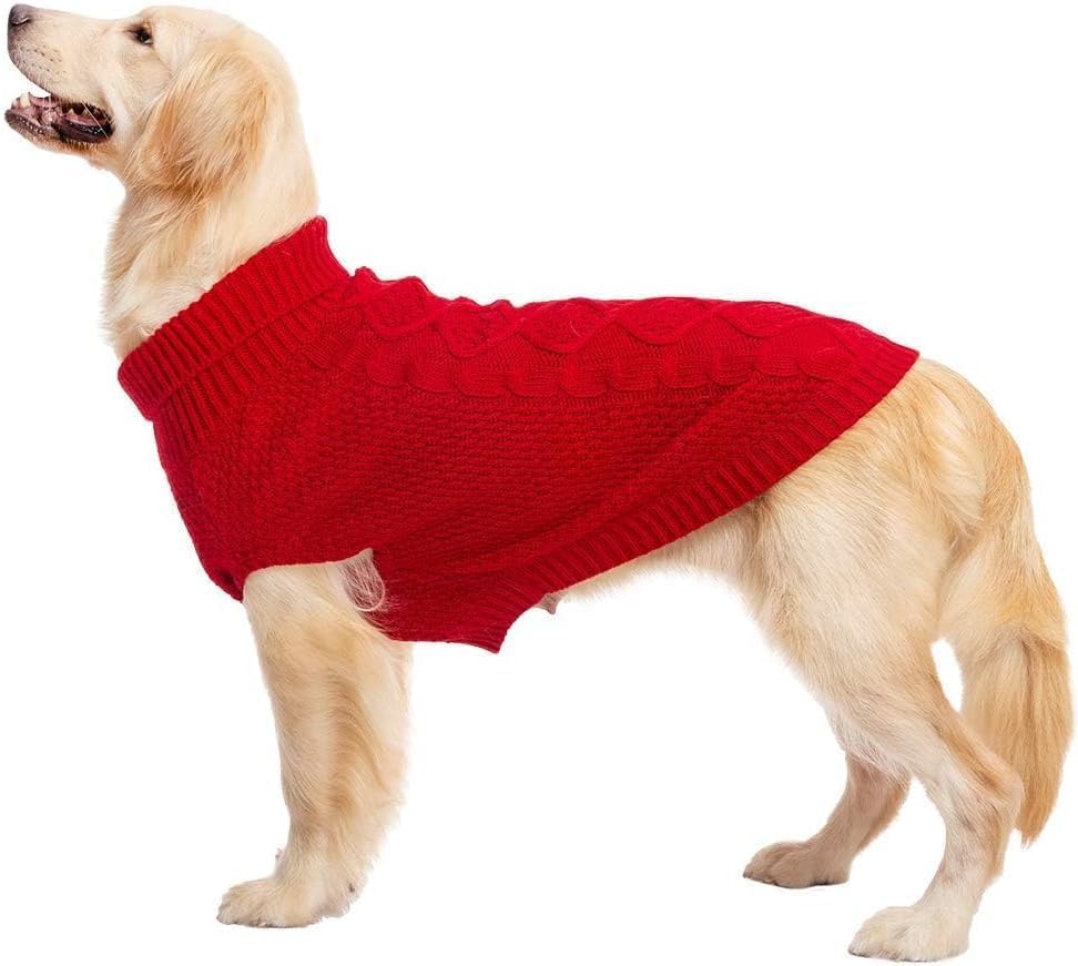 Turtleneck Dog Sweater (Medium/Large / Red)