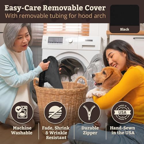 Cozy Cave Dog Bed (45.0"L x 45.0"W x 8.0"Th / Black)