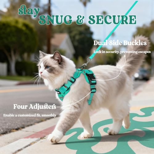 Cat Harness and Leash Set (S / Cherry Grove)