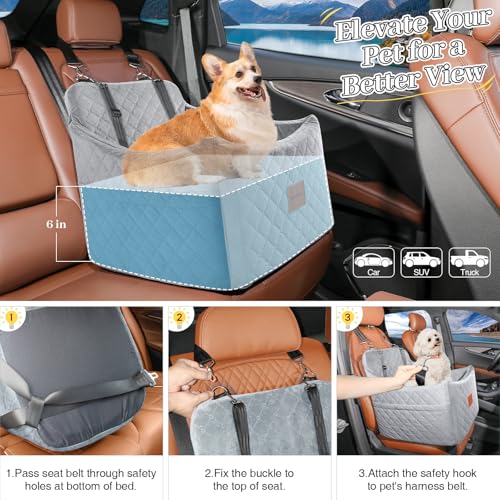 Dog Car Seat for Small (Grey / Medium)