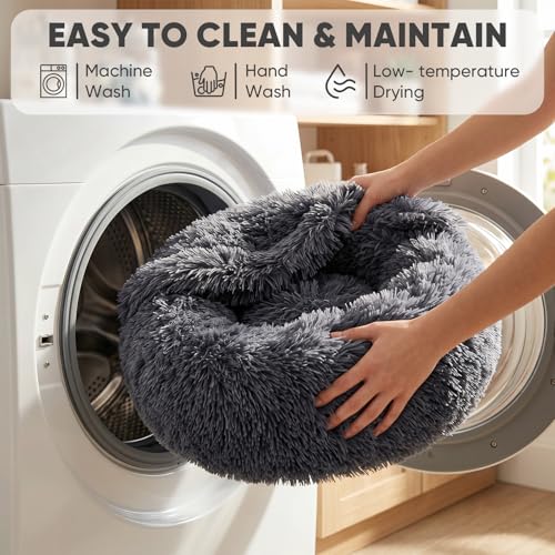 Dog Beds for Small Dogs (20.0"L x 20.0"W x 7.0"Th / Grey)