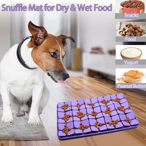 Silicone Snuffle Mat for Small Medium Dogs (Purple-M(13.2x8.3in))