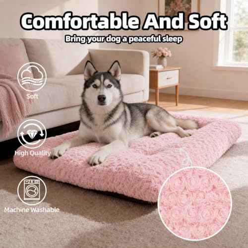Dog Bed Large Size (Pink / 41"L x 27"W x 4"Th)