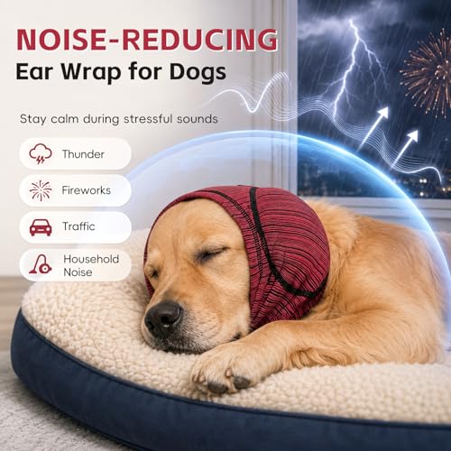Dog Ear Muffs (Red / Medium(Head Circle:14"-17"))