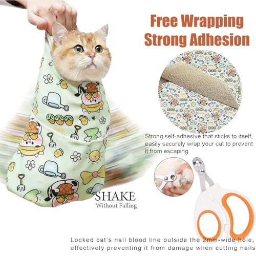 35.5‘’ Cat Grooming Wrap for Cutting Nails (XL-35.5'' / Cow)