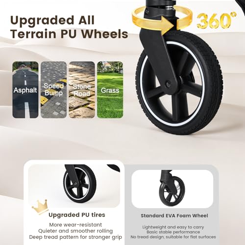 Beberoad Dog T4 Max Stroller for Small Medium Pets One (T4 Max Beige)