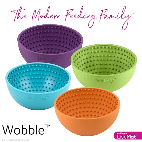 Wobble Dog Slow Feeder Bowl Lick Mat (Orange)