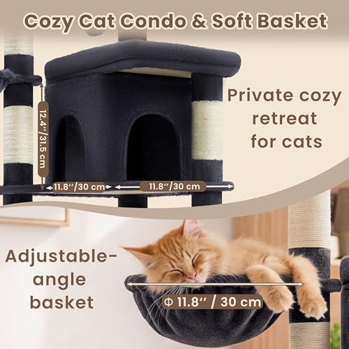 Cat Tree 56" Multi (56 inch / Smoky Gray)