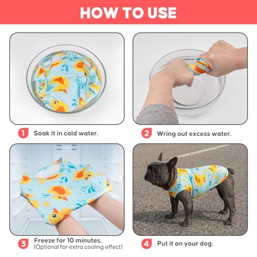2Pack Dog Shirt for Large Dogs Soft Breathable T (XXX-Large (55-75lbs) / 4# Duck+Blue)
