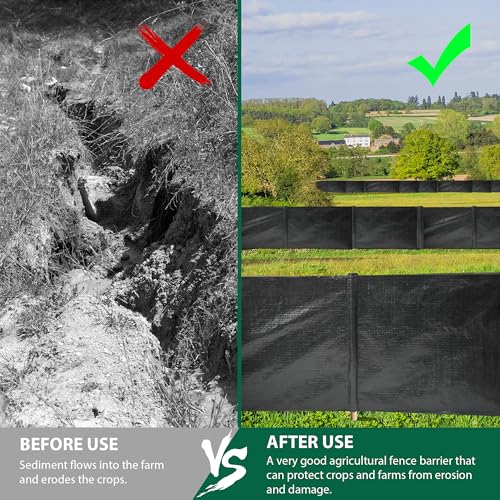Silt Fence with Stakes (200ft *36in)