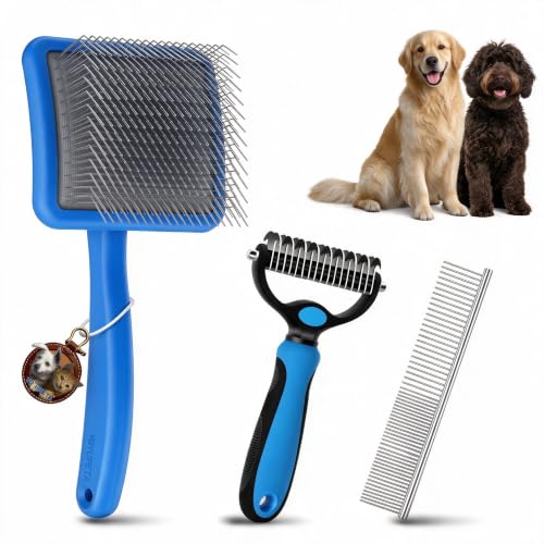 Large 3 in 1 Dog Grooming Kit (Blue)