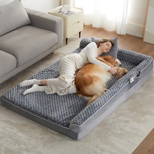 Orthopedic Washable Dog Bed (Gray / 61.0"l x 43.0"w x 7.5"th)