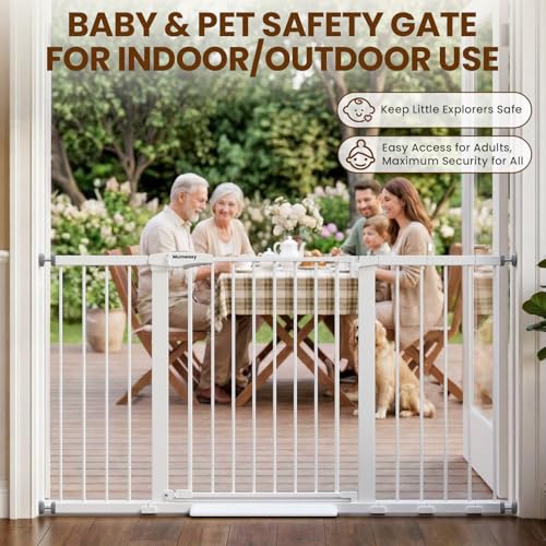 29.7 57" Extra Wide Baby Gate (White / 29.7-57"W x 30"H)