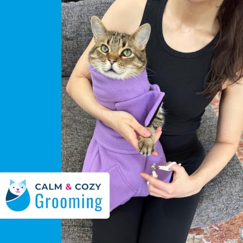 Calm & Cozy® Cat Swaddle Wrap for Nail Trimming (Small / Turquoise)