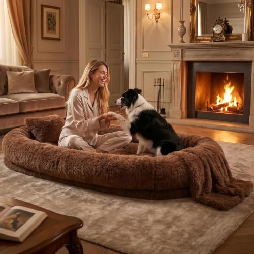 Human Dog Bed (Dark Brown)