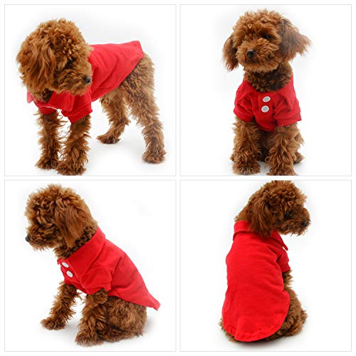 Basic Dog Polo Shirts Premium Cotton (XL (-35lbs) / Red)